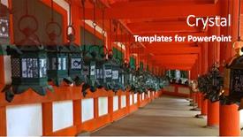  Presentation with park - Slides enhanced with kasuga-taisha-shrine-in-nara background and a crimson colored foreground