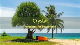  Presentation with thailand - Beautiful PPT theme featuring kata-beach-in-phuket-thailand backdrop and a tawny brown colored foreground