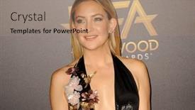  Presentation with film awards - Presentation theme enhanced with kate-hudson-at-the-20th background and a coral colored foreground