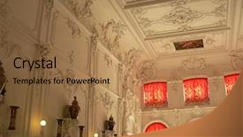  Presentation with banquet hall - Amazing PPT layouts having katherine's palace hall backdrop and a coral colored foreground