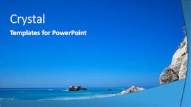  Presentation with island - Cool new slide deck with kathisma-beach-lefkada-island backdrop and a dark gray colored foreground