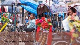  Presentation with rickshaw - Audience pleasing theme consisting of kathmandu-nepal-06-october-2017 backdrop and a violet colored foreground