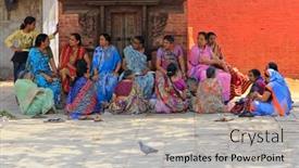  Presentation with kathmandu - PPT theme with kathmandu-nepal-april-2014 background and a light gray colored foreground