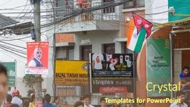  Presentation with kathmandu - Colorful slide deck enhanced with kathmandu-nepal-august-3-2014 backdrop and a tawny brown colored foreground