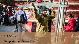  Presentation with kathmandu - Slides consisting of kathmandu-nepal-circa-january-2017 background and a coral colored foreground