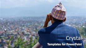  Presentation with nepal - Colorful presentation design enhanced with kathmandu-nepal-circa-march-2015 backdrop and a navy blue colored foreground
