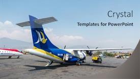  Presentation with kathmandu - Amazing slide deck having kathmandu-nepal-circa-march-2108 backdrop and a light blue colored foreground