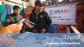  Presentation with world aids day - Beautiful slide deck featuring energy - pumping up muscles workout bodybuilding backdrop and a dark gray colored foreground
