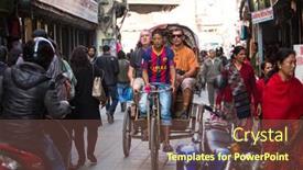  Presentation with rickshaw - Audience pleasing presentation design consisting of kathmandu-nepal-dec-1-unidentified backdrop and a  colored foreground