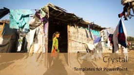  Presentation with slums - Slide set having kathmandu-nepal-dec-16-2013 background and a coral colored foreground