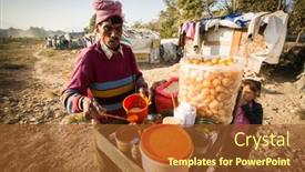  Presentation with slums - Presentation design with kathmandu-nepal-dec-16-2013 background and a tawny brown colored foreground