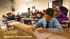  Presentation with literacy - Slide set enhanced with kathmandu-nepal-dec-19-2013 background and a red colored foreground