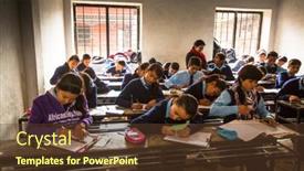  Presentation with literacy - Beautiful slide set featuring kathmandu-nepal-dec-19-2013 backdrop and a tawny brown colored foreground