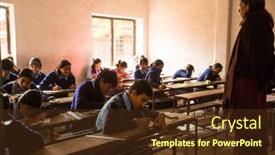  Presentation with literacy - Audience pleasing PPT theme consisting of kathmandu-nepal-dec-19-2013 backdrop and a tawny brown colored foreground