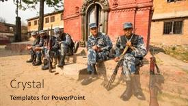  Presentation with school police - Audience pleasing PPT theme consisting of kathmandu-nepal-dec-19-unknown backdrop and a coral colored foreground