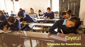  Presentation with literacy - PPT theme with volcanic sand pattern with black background and a coral colored foreground