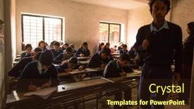  Presentation with literacy - Audience pleasing theme consisting of stress backdrop and a dark gray colored foreground