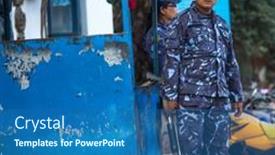  Presentation with police memorial - Presentation with kathmandu-nepal-dec-2-unidentified background and a ocean colored foreground