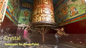  Presentation with spinning wheel - Cool new presentation design with kathmandu-nepal-dec-23-2013 backdrop and a tawny brown colored foreground