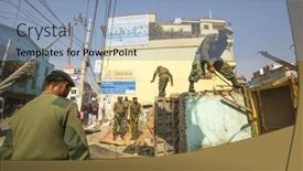  Presentation with slums - Colorful presentation enhanced with kathmandu-nepal-dec-24-2013 backdrop and a light blue colored foreground