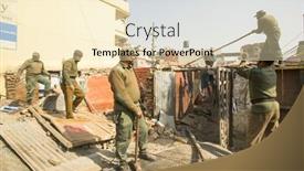  Presentation with slums - Colorful presentation theme enhanced with kathmandu-nepal-dec-24-2013 backdrop and a lemonade colored foreground