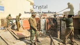  Presentation with slums - Presentation design having kathmandu-nepal-dec-24-2013 background and a lemonade colored foreground