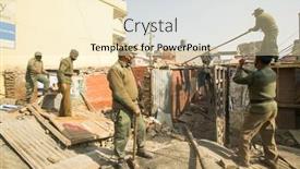  Presentation with slums - Cool new presentation theme with kathmandu-nepal-dec-24-2013 backdrop and a lemonade colored foreground