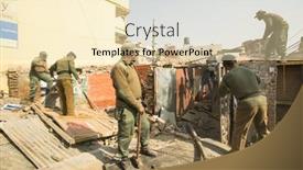  Presentation with slums - Colorful presentation design enhanced with kathmandu-nepal-dec-24-2013 backdrop and a lemonade colored foreground