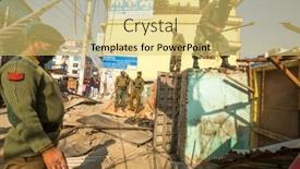  Presentation with slums - Colorful presentation design enhanced with kathmandu-nepal-dec-24-2013 backdrop and a yellow colored foreground