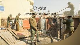  Presentation with slums - Presentation design having kathmandu-nepal-dec-24-2013 background and a lemonade colored foreground