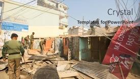  Presentation with slums - Beautiful slide set featuring poultry farm - raw eggs and whisk backdrop and a tawny brown colored foreground