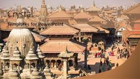 Presentation with cities - PPT layouts having kathmandu-nepal-dec-5-2013 background and a coral colored foreground
