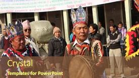  Presentation with kathmandu - Theme consisting of kathmandu-nepal-december-30-nepalese background and a tawny brown colored foreground