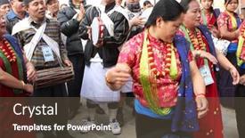  Presentation with kathmandu - Colorful PPT layouts enhanced with kathmandu-nepal-december-30-nepalese backdrop and a tawny brown colored foreground