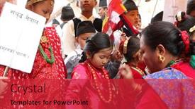  Presentation with nepal - Cool new theme with kathmandu-nepal-december-30-nepalese backdrop and a red colored foreground