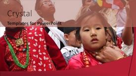  Presentation with kathmandu - Presentation design having kathmandu-nepal-december-30-nepalese background and a coral colored foreground