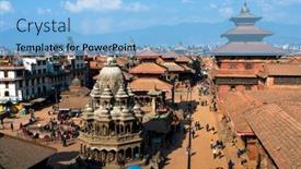  Presentation with nepal - Amazing theme having kathmandu-nepal-january-6-view backdrop and a light blue colored foreground