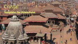  Presentation with cities - Colorful slides enhanced with kathmandu-nepal-january-6-view backdrop and a violet colored foreground