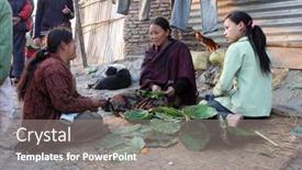  Presentation with nepal - Audience pleasing PPT theme consisting of kathmandu-nepal-january-7-women backdrop and a gray colored foreground