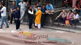  Presentation with rebirth - Audience pleasing presentation design consisting of kathmandu-nepal-july-12-2018 backdrop and a coral colored foreground