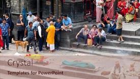  Presentation with rebirth - Cool new slide set with kathmandu-nepal-july-12-2018 backdrop and a coral colored foreground