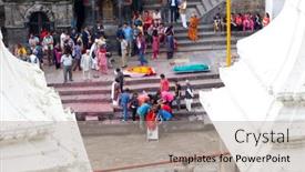  Presentation with rebirth - Presentation design with kathmandu-nepal-july-12-2018 background and a light gray colored foreground