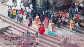  Presentation with rebirth - Presentation theme featuring kathmandu-nepal-july-12-2018 background and a coral colored foreground