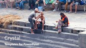  Presentation with rebirth - Cool new slide deck with kathmandu-nepal-july-12-2018 backdrop and a gray colored foreground