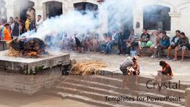  Presentation with rebirth - PPT theme enhanced with kathmandu-nepal-july-12-2018 background and a coral colored foreground