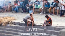  Presentation with rebirth - Presentation design consisting of kathmandu-nepal-july-12-2018 background and a gray colored foreground