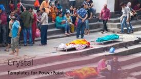  Presentation with rebirth - PPT theme having kathmandu-nepal-july-12-2018 background and a coral colored foreground