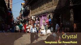  Presentation with sun life - Presentation theme consisting of kathmandu-nepal-june-17-2019 background and a tawny brown colored foreground