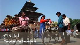  Presentation with mango fruit - Presentation theme consisting of kathmandu-nepal-june-19-2019 background and a gray colored foreground