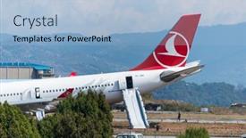  Presentation with airlines - PPT theme consisting of kathmandu-nepal-march-4-2015 background and a light blue colored foreground